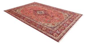 Tappeto Tabriz Stilizzato Rosso Corallo Rosso Scuro 206x296 Cm
