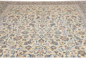 Tappeto Kashan Floreale Avorio Blu 293x388 Cm