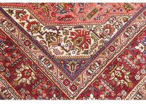 Tappeto Tabriz Stilizzato Rosso Corallo Rosso Scuro 206x296 Cm