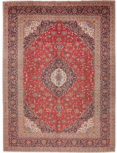 Tappeto Ardakan Medaglione Floreale Rosso Blu Scuro 300x402 Cm