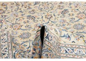 Tappeto Kashan Floreale Avorio Blu 293x388 Cm
