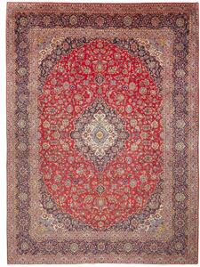 Tappeto Ardakan Medaglione Floreale Rosso Blu Scuro 300x415 Cm
