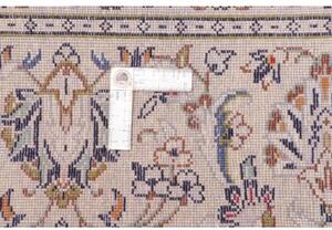 Tappeto Kashan Medaglione Floreale Avorio Blu 194x296 Cm