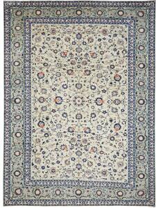 Tappeto Kashan Floreale Verde Chiaro Blu 305x410 Cm