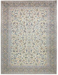 Tappeto Kashan Floreale Avorio Blu 293x388 Cm