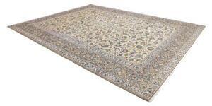 Tappeto Kashan Floreale Avorio Blu 293x388 Cm