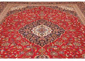 Tappeto Ardakan Medaglione Floreale Rosso Blu Scuro 300x402 Cm