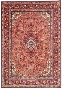 Tappeto Tabriz Stilizzato Rosso Corallo Rosso Scuro 206x296 Cm