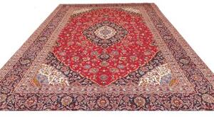 Tappeto Ardakan Medaglione Floreale Rosso Rubino Nero 293x394 Cm