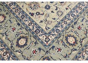 Tappeto Kashan Floreale Verde Chiaro Blu 305x410 Cm
