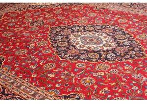Tappeto Ardakan Medaglione Floreale Rosso Rubino Nero 293x394 Cm