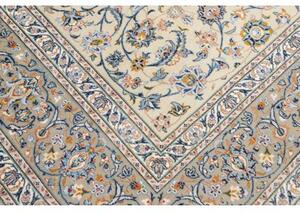 Tappeto Kashan Floreale Avorio Blu 293x388 Cm