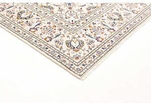 Tappeto Kashan Medaglione Floreale Avorio Blu 194x296 Cm