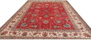 Tappeto Tabriz Floreale Rosso Avorio 300x385 Cm