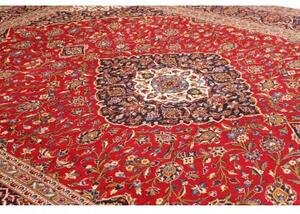 Tappeto Ardakan Medaglione Floreale Rosso Blu Scuro 300x402 Cm