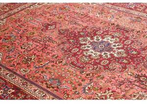 Tappeto Tabriz Stilizzato Rosso Corallo Rosso Scuro 206x296 Cm