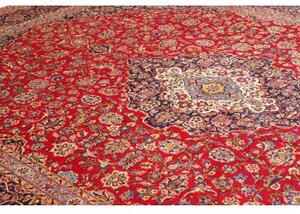 Tappeto Ardakan Medaglione Floreale Rosso Blu Scuro 300x415 Cm