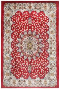 Tappeto Ardakan Medaglione Floreale Rosso Avorio 352x530 Cm