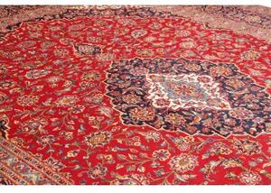 Tappeto Ardakan Medaglione Floreale Rosso Blu Scuro 298x413 Cm
