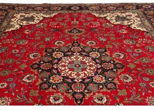 Tappeto Tabriz Medaglione Floreale Rosso Blu Scuro 250x362 Cm
