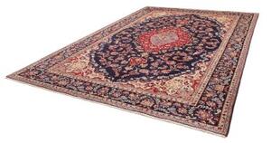 Tappeto Nadjafabad Medaglione Floreale Blu Scuro Avorio 280x406 Cm