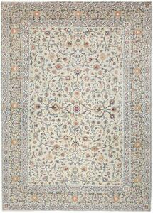 Tappeto Kashan Floreale Avorio Blu 260x370 Cm