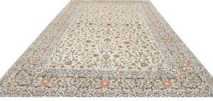 Tappeto Kashan Floreale Avorio Blu 260x370 Cm