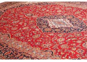 Tappeto Ardakan Medaglione Floreale Rosso Blu Scuro 298x413 Cm