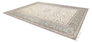 Tappeto Kashan Floreale Avorio Azzurro 292x400 Cm