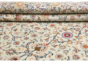 Tappeto Kashan Floreale Avorio Blu 260x370 Cm