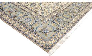 Tappeto Kashan Floreale Avorio Azzurro 292x400 Cm