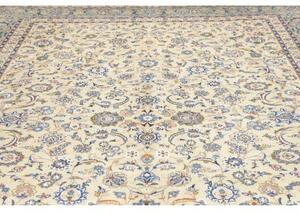 Tappeto Kashan Floreale Avorio Azzurro 292x400 Cm