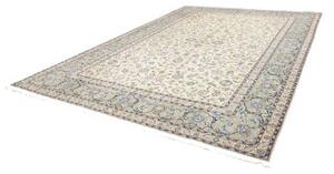 Tappeto Kashan Floreale Avorio Azzurro 292x400 Cm