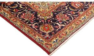 Tappeto Tabriz Medaglione Floreale Rosso Blu Scuro 248x360 Cm