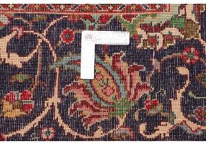 Tappeto Tabriz Medaglione Floreale Rosso Blu Scuro 247x363 Cm