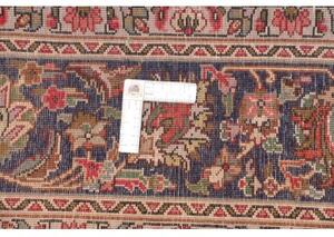 Tappeto Tabriz Medaglione Floreale Rosso Blu Scuro 207x293 Cm