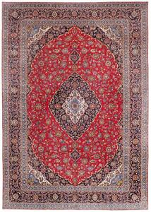 Tappeto Ardakan Medaglione Floreale Rosso Blu Scuro 340x490 Cm