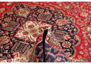 Tappeto Tabriz Medaglione Floreale Rosso Blu Scuro 298x385 Cm