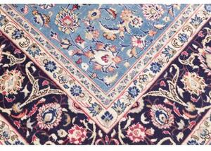 Tappeto Kashan Medaglione Floreale Blu Avorio 296x395 Cm