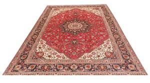 Tappeto Tabriz Medaglione Floreale Rosso Blu Scuro 207x293 Cm