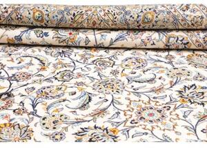 Tappeto Kashan Floreale Avorio Blu 308x430 Cm