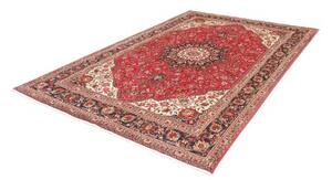 Tappeto Tabriz Medaglione Floreale Rosso Blu Scuro 200x297 Cm