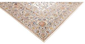 Tappeto Kashan Floreale Avorio Blu 308x430 Cm