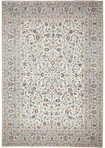 Tappeto Kashan Floreale Avorio Blu 310x442 Cm