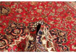 Tappeto Tabriz Medaglione Floreale Rosso Blu Scuro 207x293 Cm