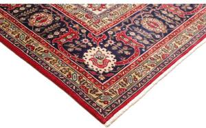 Tappeto Tabriz Medaglione Floreale Rosso Blu Scuro 298x385 Cm