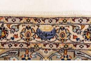 Tappeto Kashan Floreale Avorio Blu 308x430 Cm