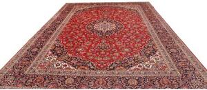 Tappeto Ardakan Medaglione Floreale Rosso Blu Scuro 307x403 Cm