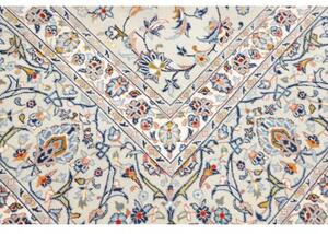 Tappeto Kashan Floreale Avorio Blu 310x442 Cm