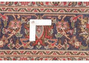 Tappeto Tabriz Medaglione Floreale Rosso Blu Scuro 200x297 Cm
